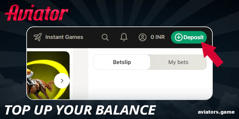 Make a deposit in rupees